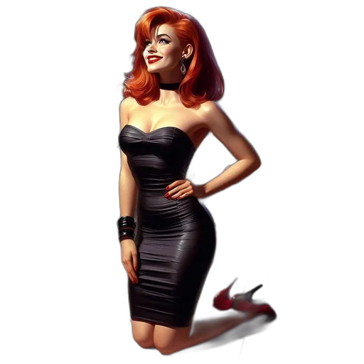 dress, concept art, comic book art, cartoon transparent PNG cut-out