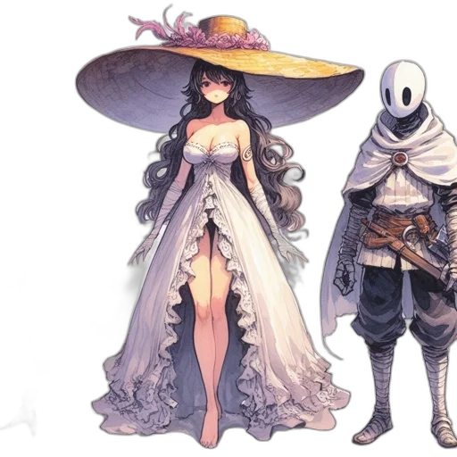mask, dress, hat, concept art transparent PNG cut-out