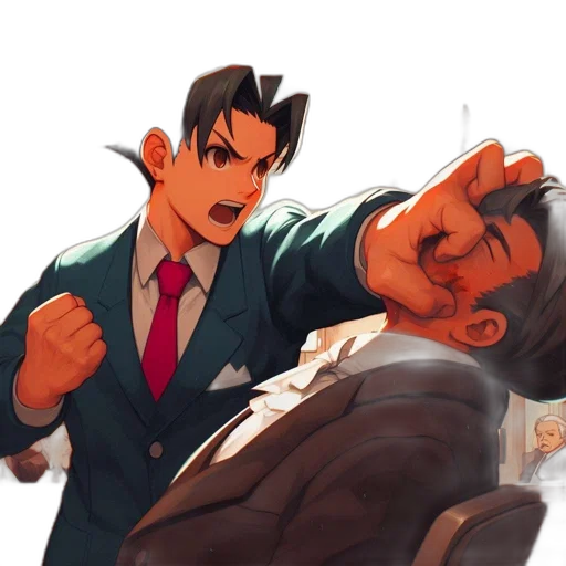 jacket, staff, face, weapon transparent PNG cut-out