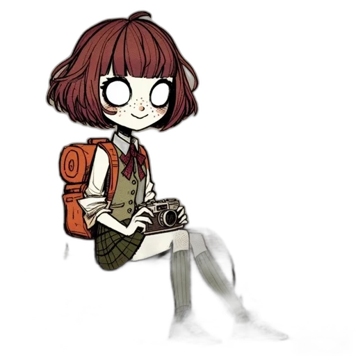 jacket, robot, staff, creature transparent PNG cut-out