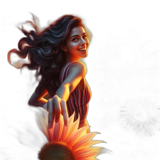 flower, fantasy art, concept art, comic book art transparent PNG cut-out