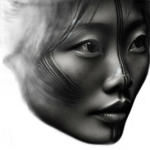 face, mask, robot, creature transparent PNG cut-out