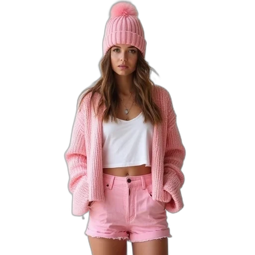 jacket, hat, pastel, neon transparent PNG cut-out