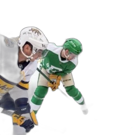 two, hockey, players, green transparent PNG cut-out