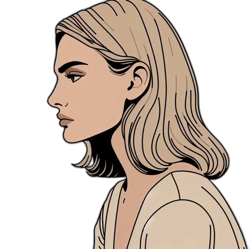 face, hair, jacket, staff transparent PNG cut-out