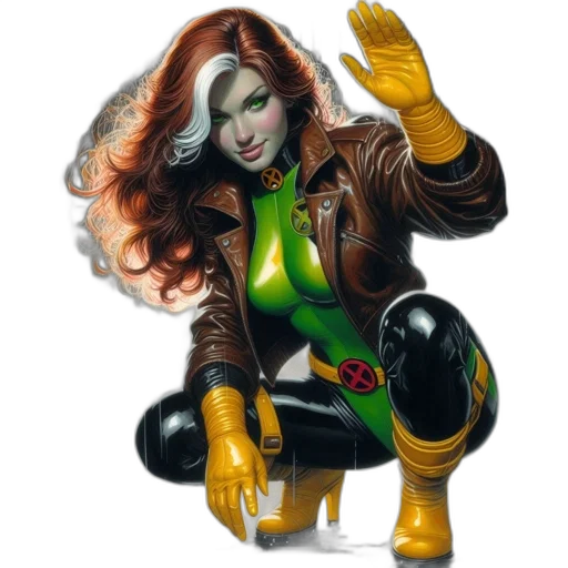 comic book art, concept art, fantasy art, female transparent PNG cut-out