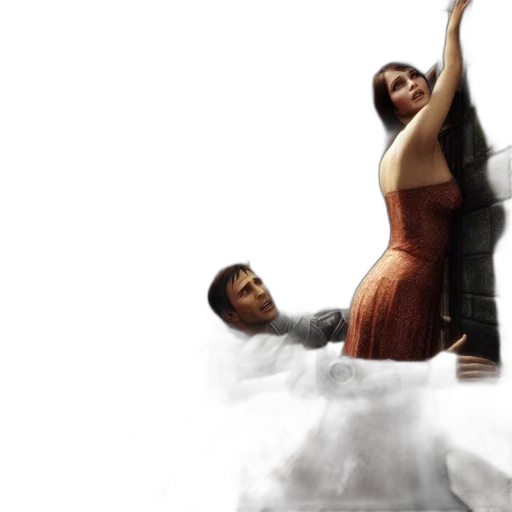 dress, concept art, photorealistic, 3d render transparent PNG cut-out