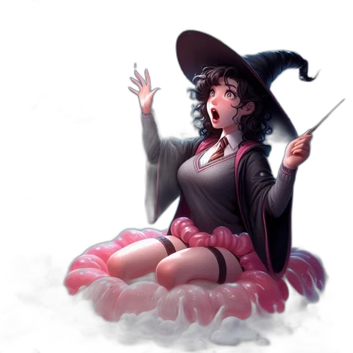 staff, dress, hat, concept art transparent PNG cut-out