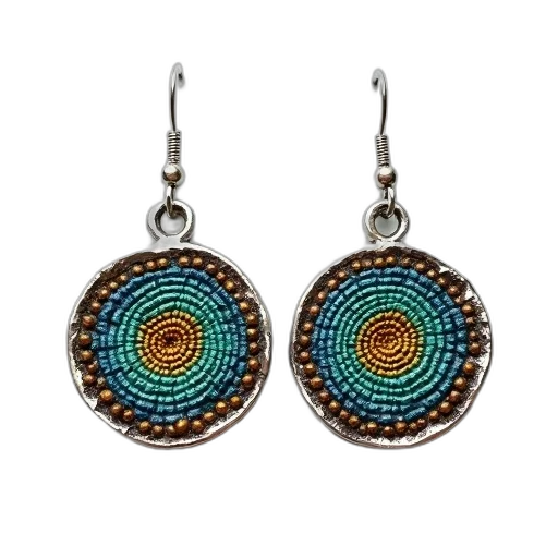 jewelry, pair, earrings, textured transparent PNG cut-out
