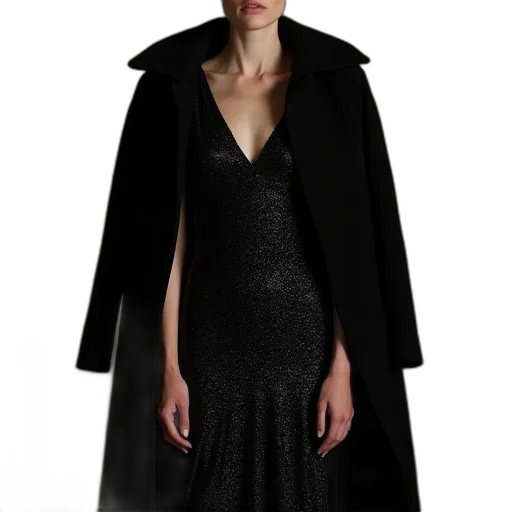 dress, jacket, dark, front transparent PNG cut-out