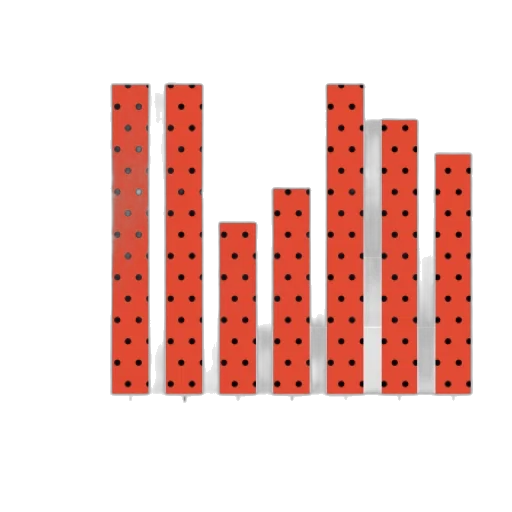 pixel art, red, bar, chart transparent PNG cut-out