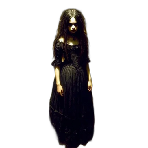 dress, mask, creature, staff transparent PNG cut-out