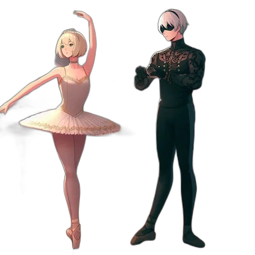 dress, concept art, anime, 3d render transparent PNG cut-out