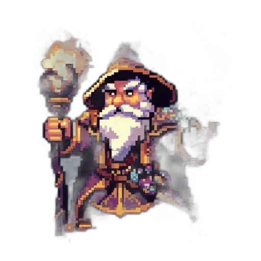 staff, weapon, sword, pixel art transparent PNG cut-out