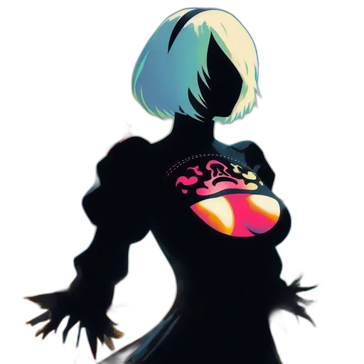 dress, jacket, mask, staff transparent PNG cut-out