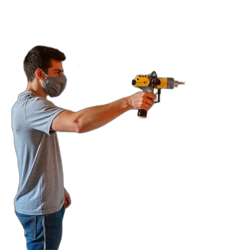 weapon, staff, mask, robot transparent PNG cut-out