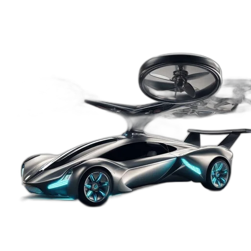 car, concept art, 3d render, innovative transparent PNG cut-out