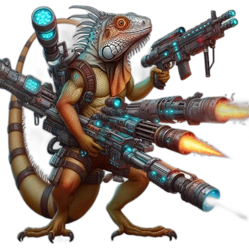 dragon, weapon, staff, creature transparent PNG cut-out