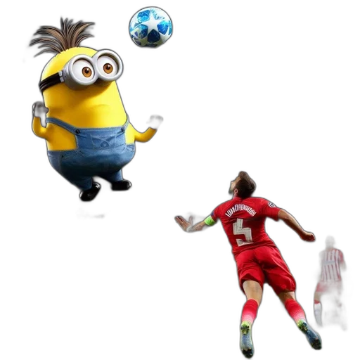 concept art, cartoon, soccer, scene transparent PNG cut-out