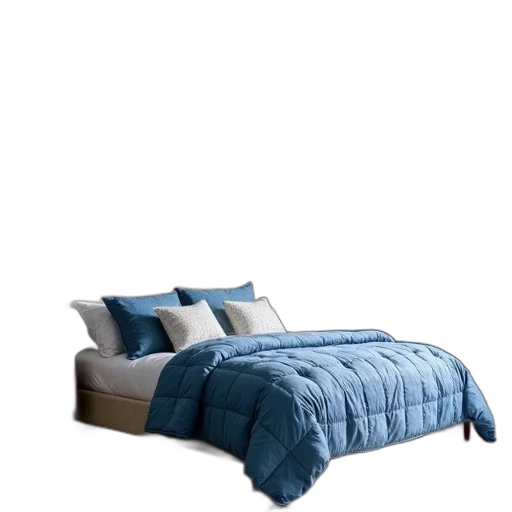 furniture, 3d render, photorealistic, blue transparent PNG cut-out
