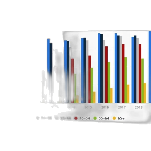 colorful, bar, chart, shows transparent PNG cut-out