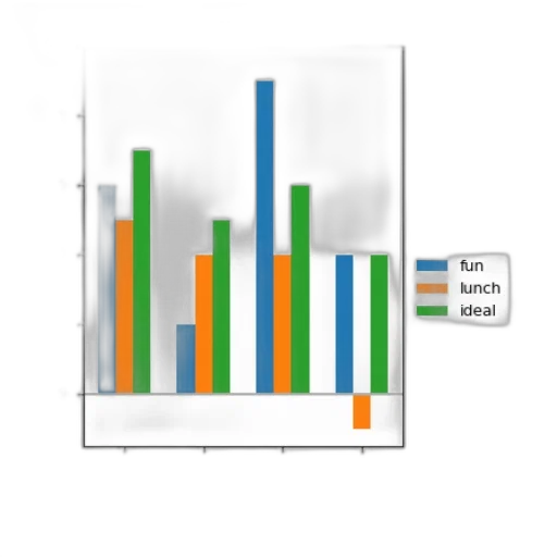 bar, chart, three, categories transparent PNG cut-out