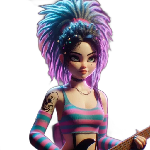 concept art, fantasy art, cyberpunk, pixel art transparent PNG cut-out