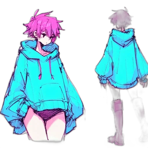 jacket, creature, concept art, cyberpunk transparent PNG cut-out