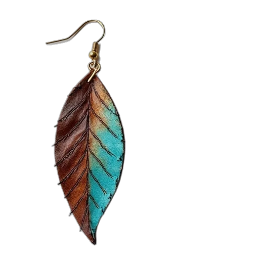 jewelry, pair, brown, turquoise transparent PNG cut-out