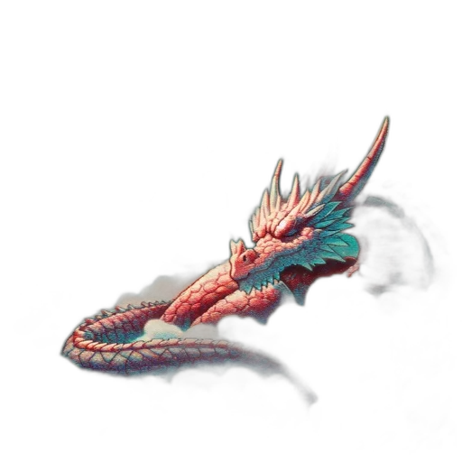 dragon, staff, weapon, creature transparent PNG cut-out