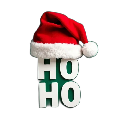 word, green, red, santa transparent PNG cut-out