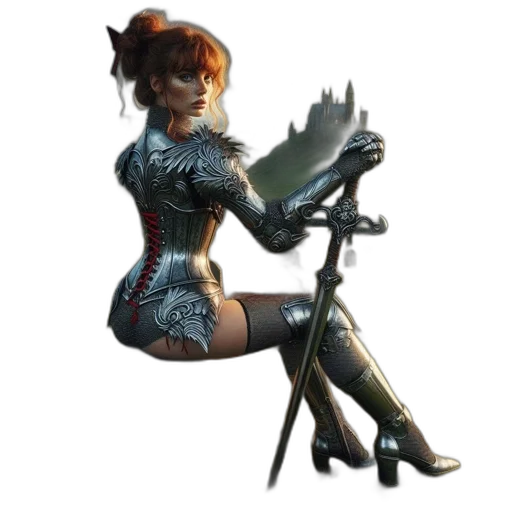 staff, weapon, robot, dress transparent PNG cut-out