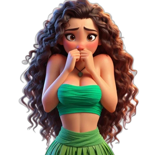 dress, concept art, cartoon, 3d render transparent PNG cut-out