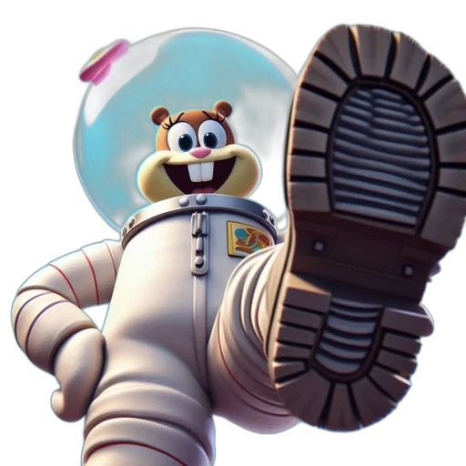 robot, staff, shoes, creature transparent PNG cut-out