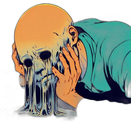 mask, face, creature, jacket transparent PNG cut-out