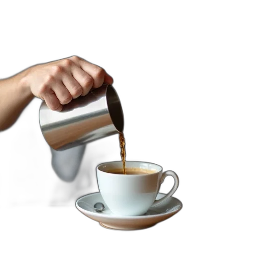 staff, 3d render, photorealistic, coffee transparent PNG cut-out