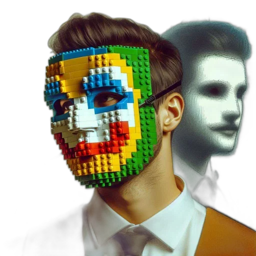 mask, face, robot, cyberpunk transparent PNG cut-out