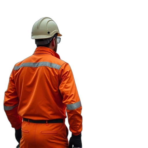 staff, jacket, crew, orange transparent PNG cut-out
