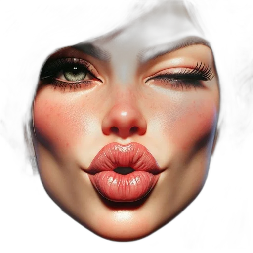 face, mask, photorealistic, 3d render transparent PNG cut-out