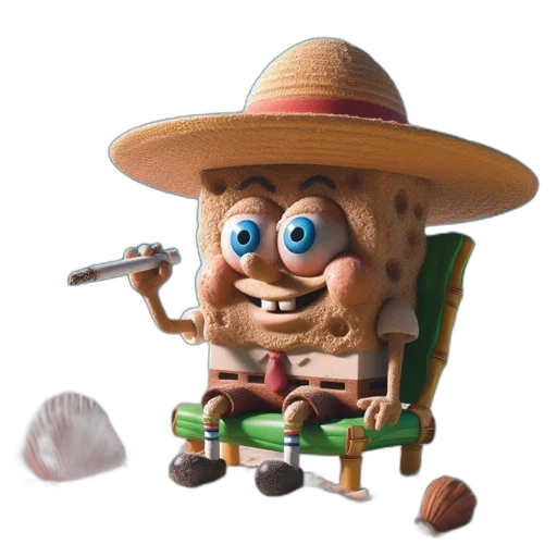 hat, staff, food, robot transparent PNG cut-out