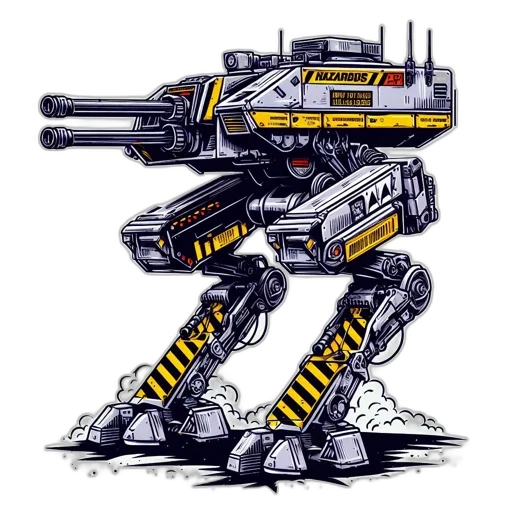 robot, weapon, pixel art, concept art transparent PNG cut-out