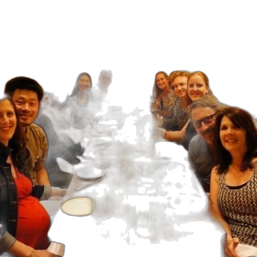 staff, fog, group, people transparent PNG cut-out