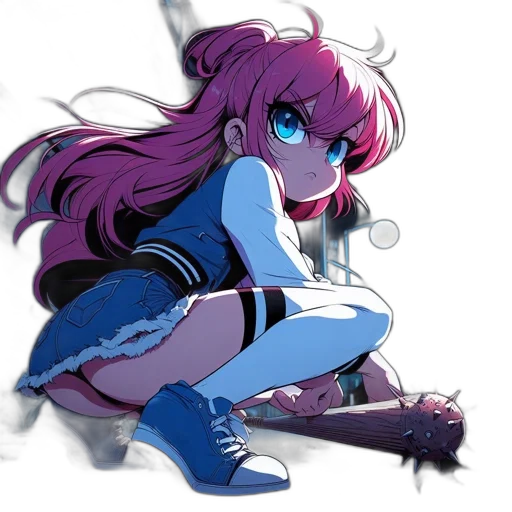 robot, weapon, staff, anime transparent PNG cut-out