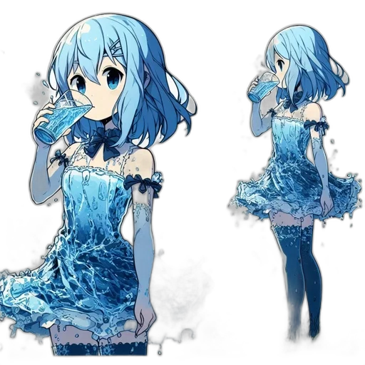 dress, creature, robot, flower transparent PNG cut-out