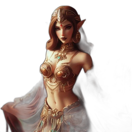 jewelry, dress, fantasy art, concept art transparent PNG cut-out