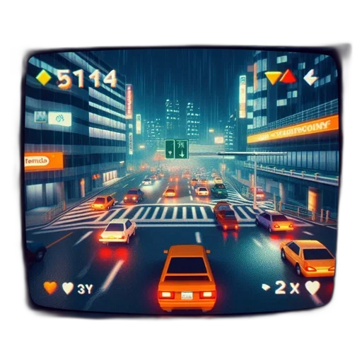 car, concept art, 3d render, cyberpunk transparent PNG cut-out