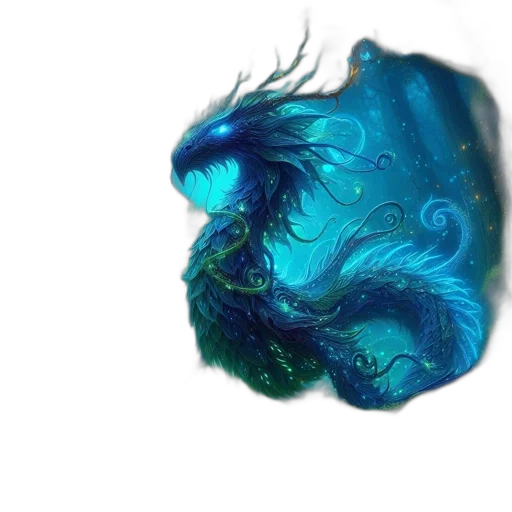 dragon, hair, creature, mask transparent PNG cut-out