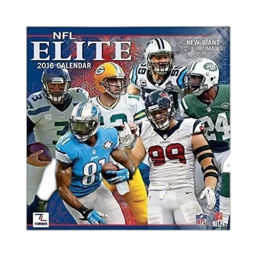 nfl, elite, 2016, calendar transparent PNG cut-out