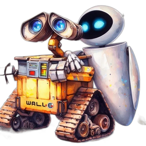 robot, concept art, fantasy art, pixel art transparent PNG cut-out