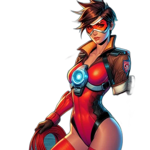 comic book art, concept art, cyberpunk, 3d render transparent PNG cut-out